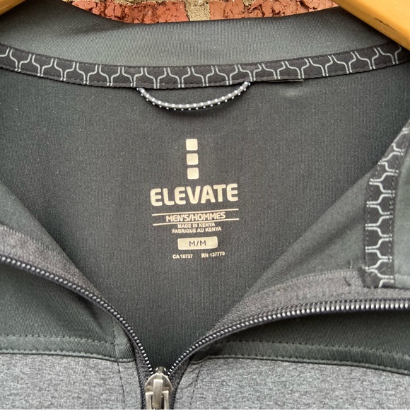 Elevate Dark Gray and Black Full Zip Athletic Jacket - Picture 4 of 5